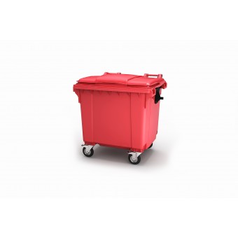 Контейнер для мусора с крышкой 1100 л (Красный)